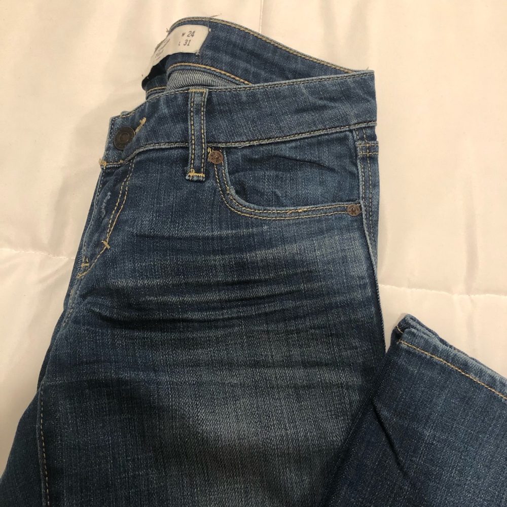 Abercrombie Womenâs Flared Blue Jeans đVintage Y2K EUC Size 00S - Picture 7 of 7